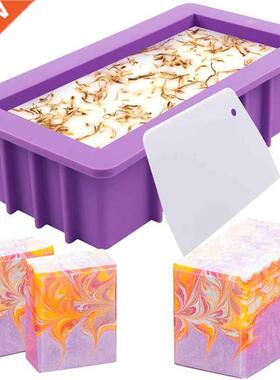 Silicone Soap Molds, 1Pcs 38Oz Rectangular Loaf Mold with Pl