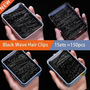 Black Hair Clip Ladies Hairpins Girls Hairpin Curly Wavy Gri