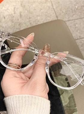 Transparent Optical Glasses for Women Blue Light Blocking Ey
