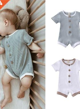 0-18M Summer Baby Girls Short Sleeve Clothes Boys Romper Gir