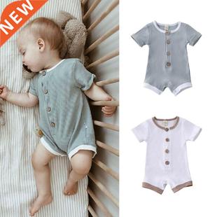 0-18M Summer Baby Girls Short Sleeve Clothes Boys Romper Gir