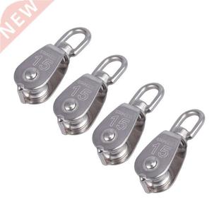 Pulley Single Wheel 1pc Lifting Steel Swivel Rope Stainless