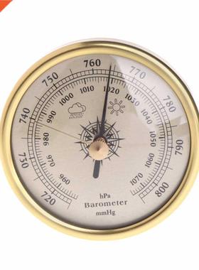 72mm Wall Hanging Barometer 1070hPa Gold Color Round Dial Ai
