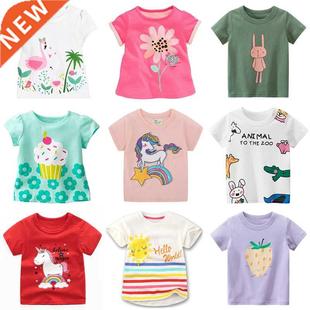Kids Girls T-Shirt Summer Unicorn Cartoon Printing Baby Todd