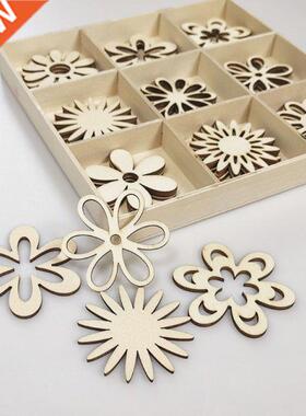 Wooden Snowflakes Ornaments 81Pcs Hollow Out Embellishment f