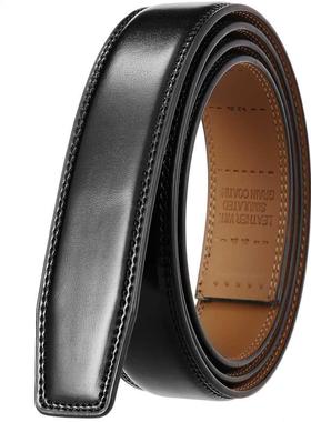 3.1CM New Luxury No Buckle Belt Brand Belt Men High Quality