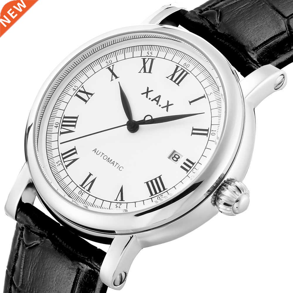 Automatic Watches Big Face Roman Dial Number Stainless Steel