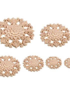 10/12/15/20/24/30cm Wood Carved Decal Corner Onlay Applique