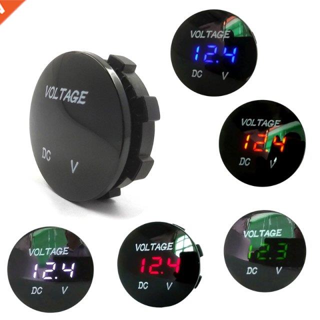 Car Motorcycle DC5V-48V LED Panel Digital Voltage Meter Disp