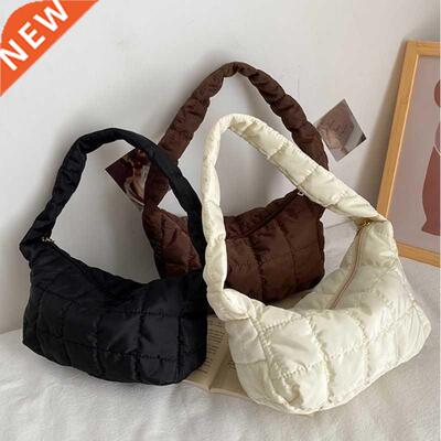 New Oxford Cloth Women's Shoulder Bag Folds Rhombus Embroide