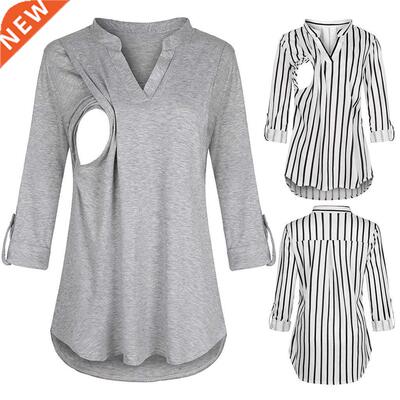 New fashion maternity clothes Blouses Shirts Long Sleeve Str