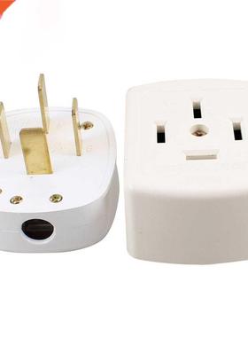 White 3 Phase 4 Flat Pin Earth Ground Industrial Socket Plug