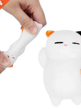 Mini Cute Squeeze Toy Cartoon Kawaii Cat Rubber Sress Relief