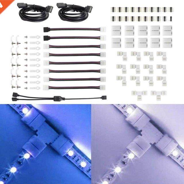 95x LED Connectors for Strip Lights 4 Pin Accessories Extens