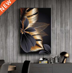 Art Painting Nordic Living Room Decoration Picture Black Gol