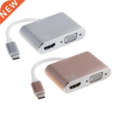 USB3.1 Type-C To HDMI VGA Converter HUB Splitter Support 4K*