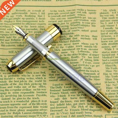 Jinhao 250 Noble Golden And Silver M Nib Fountain Pen Drop S
