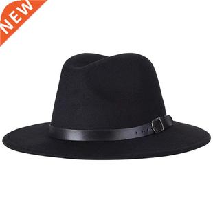 British Cap Woolen Vintage Style Fedora Brim Big Women Man