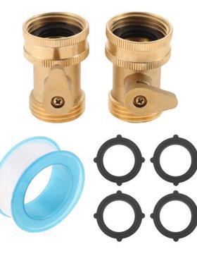 2 Pcs 3/4” Garden Hose Valve Heavy Duty Brass Shut Off