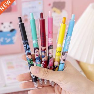 6Pcs/Set Demon Slayer Kimetsu No Yaiba Gel Pen Cute Anime 0.