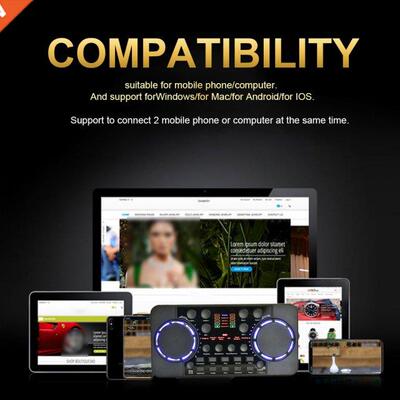 V300 PRO Live Streaming Sound Card 10 Sound Effects Bluetoot
