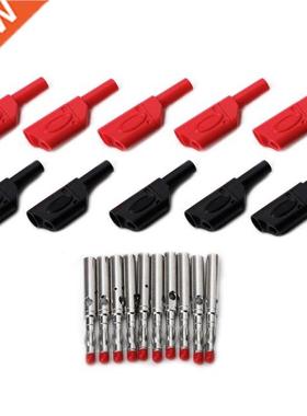 10 Sets 4mm Male Retractable Sheath Stackable Banana Plug Wi