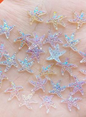 100Pcs New Cute Mini Starfish Resin Figurine Crafts Flatback