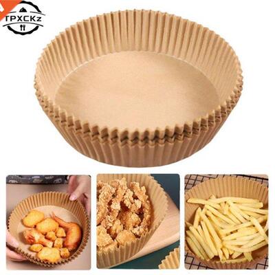 50/25pcs 20cm Air Fryer Disposable Paper Liner Non-Stick Mat
