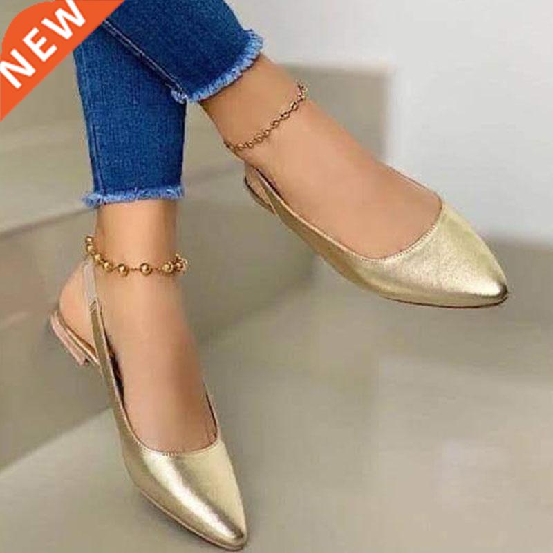 Summer Wedges Sandals Women Shoes Classic Pointed Toe Buckle