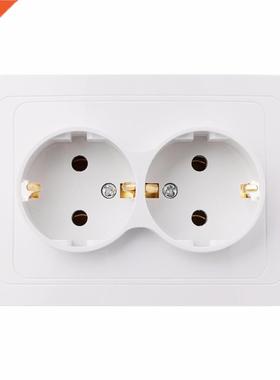 220V/16A 118x80 EU Double Ground Socket Household Industri