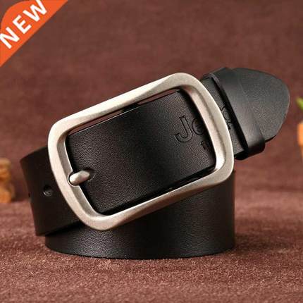 LAUWOO belt male fashion leather belt men male genuine leat