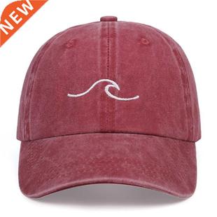 New Summer fashion hip hop hat wave embroidery Washed baseba