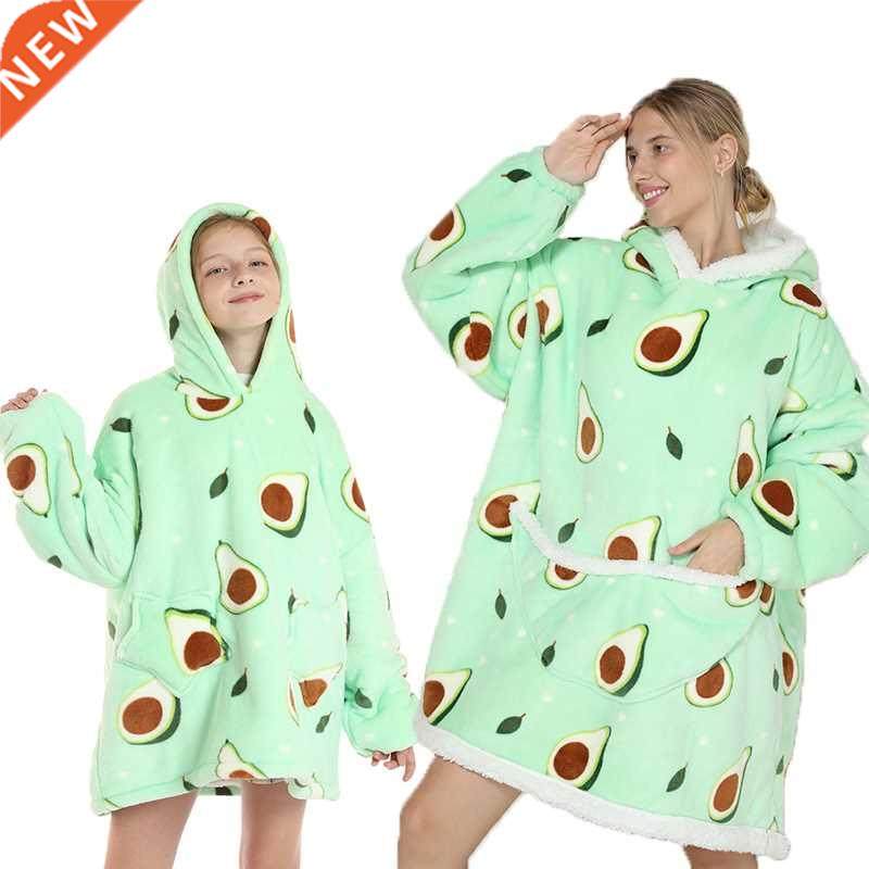 Winter Sherpa Blanket Plush Fleece Family Matching Hoodie Gi