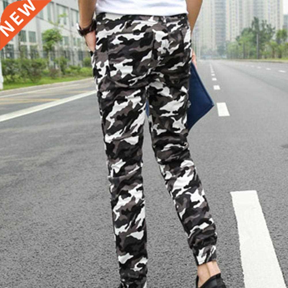 штаны Men pants Sporty Camouflage Color Pockets Waist D