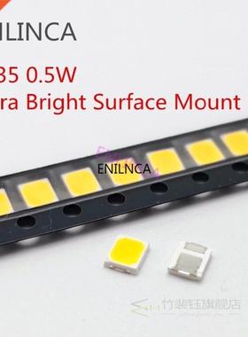 100pcs SMD LED 285 White Chip 0.5 W V 6V 9V 18V 50-55LM Ul