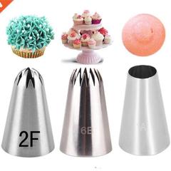 1-3 Pcs/set Icing Piping Pastry Nozzle Tips Baking Tools Cre