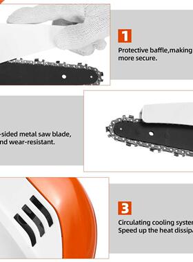 20000mAh 21V 6 inch mini Electric Chain Saw Rechargeable Cha