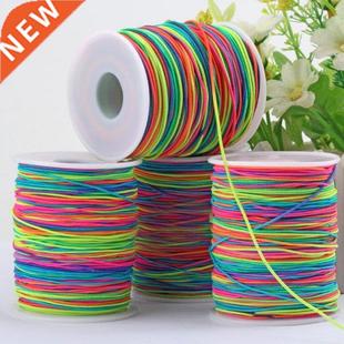 85/100m Rainbow Colourful Elastic Cord 1mm Thre Stretch St
