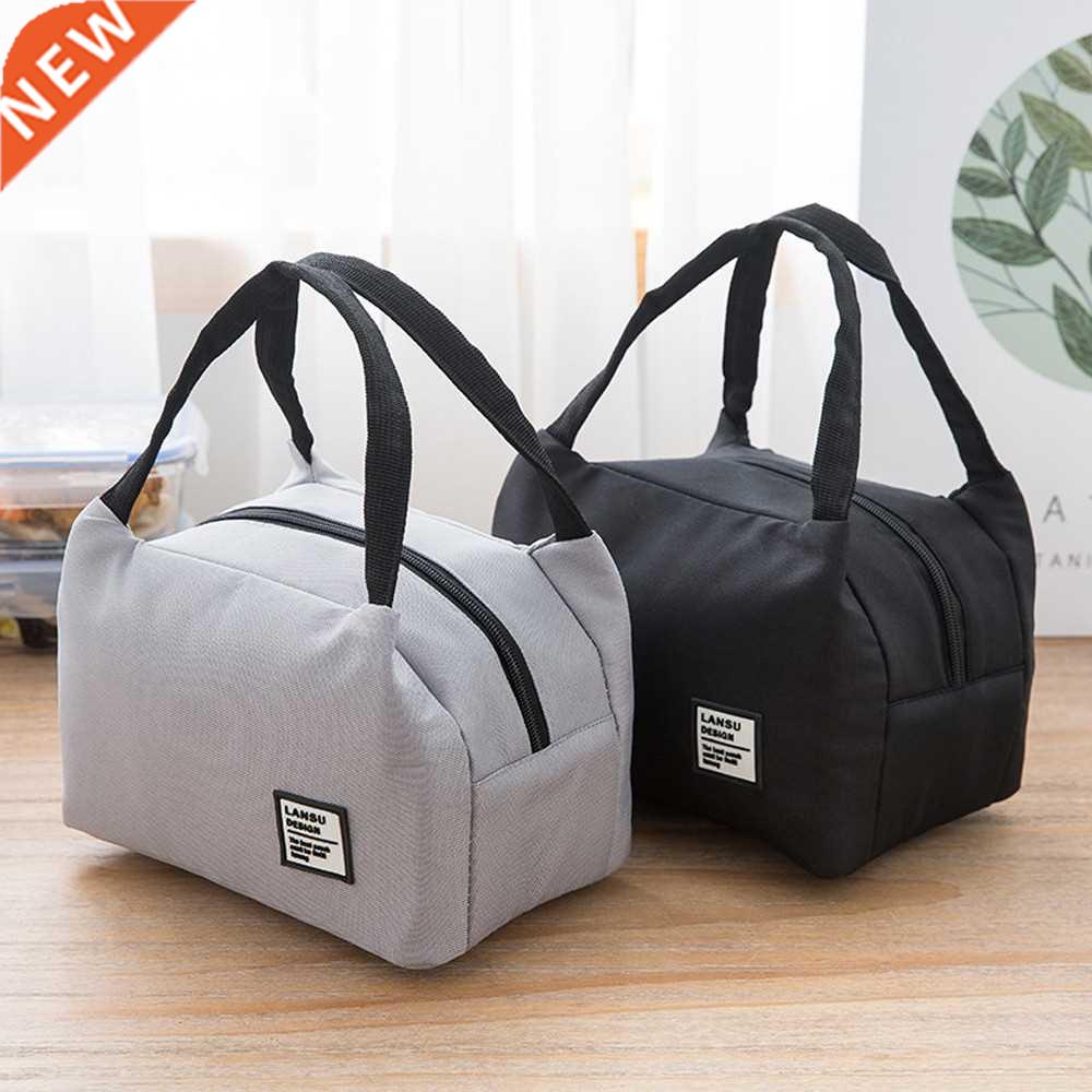 Insulated Canvas Box Tote Bag Thermal Cooler Food Lunch Bag