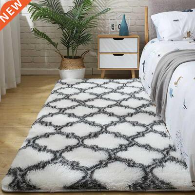 Fluffy Tie Dye Carpets For Bedroom Decor Modern Home Floor M