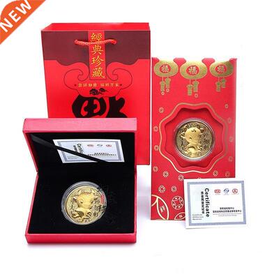 2021 Year Of The Ox Commemorative Coin Lucky China Souvenir