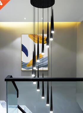 Stair chandelier simple modern atmosphere duplex aptment b