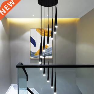 Stair chandelier simple modern atmosphere duplex aptment b