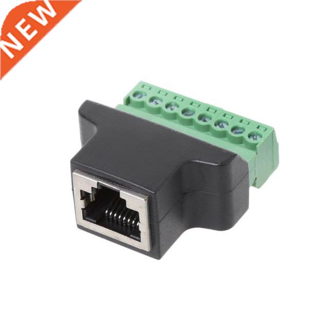 1 Pc RJ45 Female To Screw Terminal 8 Pin Connector Ethernet