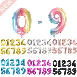 Number0 Bir 40inch Balloons Foil Gold Silver rainbow