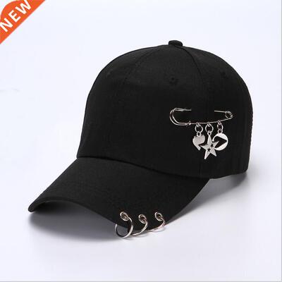 Hip Hop Cap with Ring Snapback Hat Women Men Baseball Cap wi