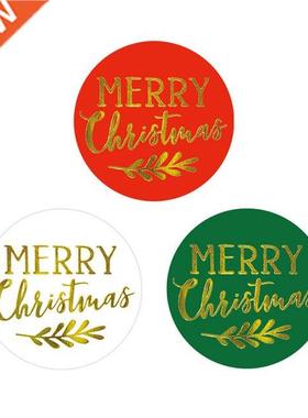 500PCS/1 Roll Sticker Christmas Theme Bronzing Seal Labels