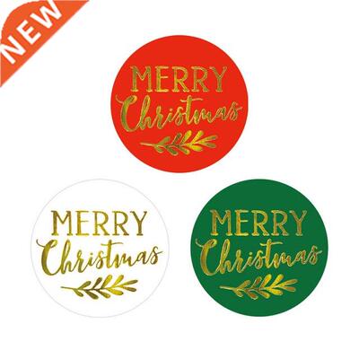 500PCS/1 Roll Sticker Christmas Theme Bronzing Seal Labels