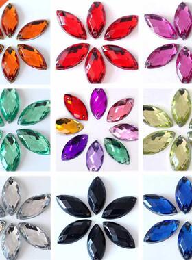 2 Sizes Horse Eye Acrylic Sew On Rhinestones Flatback Colorf