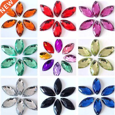 2 Sizes Horse Eye Acrylic Sew On Rhinestones Flatback Colorf